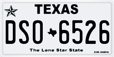 TX license plate DSO6526