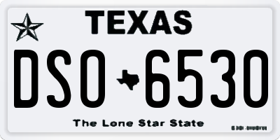 TX license plate DSO6530