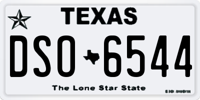 TX license plate DSO6544