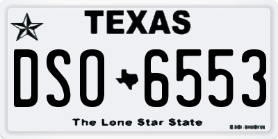 TX license plate DSO6553