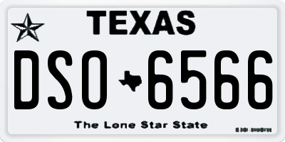 TX license plate DSO6566