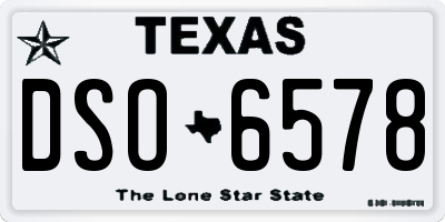 TX license plate DSO6578
