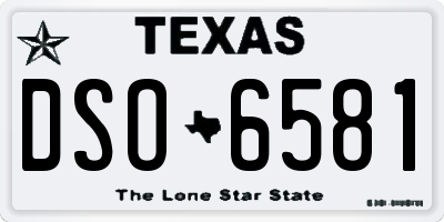 TX license plate DSO6581