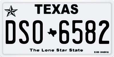 TX license plate DSO6582