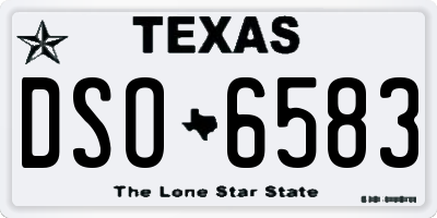TX license plate DSO6583