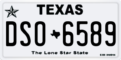 TX license plate DSO6589