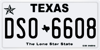TX license plate DSO6608