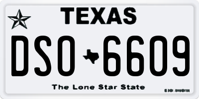TX license plate DSO6609