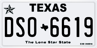 TX license plate DSO6619