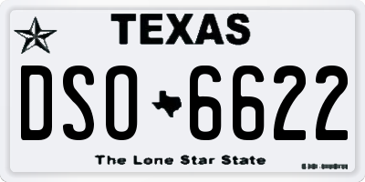 TX license plate DSO6622