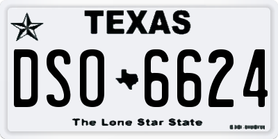 TX license plate DSO6624