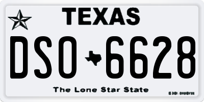 TX license plate DSO6628