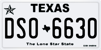 TX license plate DSO6630