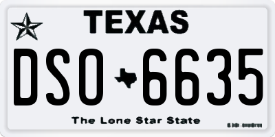 TX license plate DSO6635