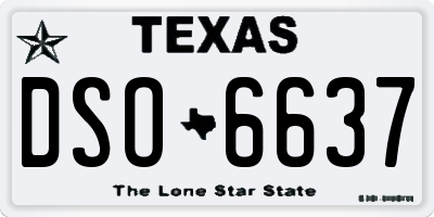 TX license plate DSO6637