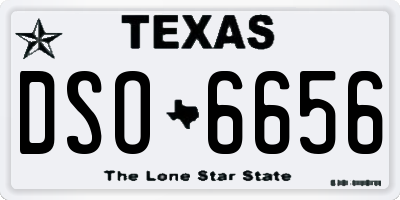 TX license plate DSO6656