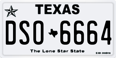 TX license plate DSO6664