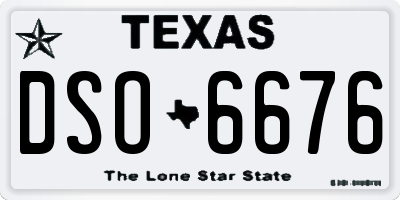 TX license plate DSO6676