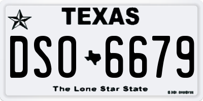 TX license plate DSO6679