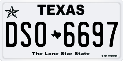 TX license plate DSO6697