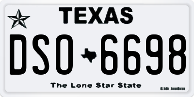 TX license plate DSO6698