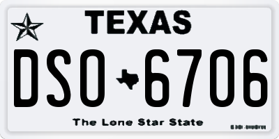 TX license plate DSO6706