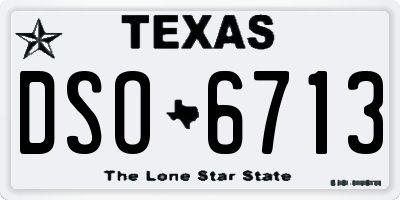 TX license plate DSO6713