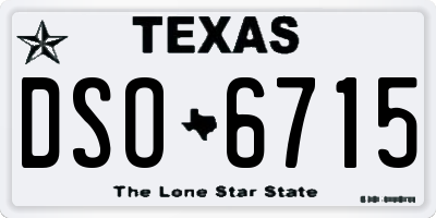 TX license plate DSO6715