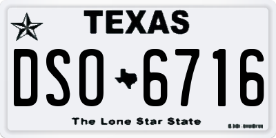 TX license plate DSO6716