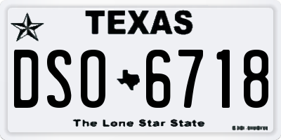 TX license plate DSO6718