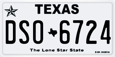 TX license plate DSO6724