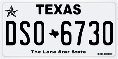 TX license plate DSO6730
