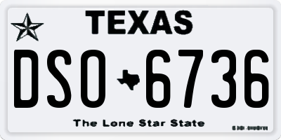 TX license plate DSO6736