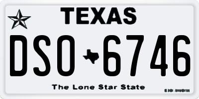 TX license plate DSO6746