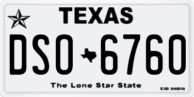 TX license plate DSO6760
