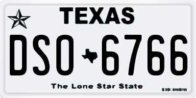 TX license plate DSO6766
