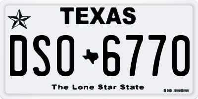 TX license plate DSO6770