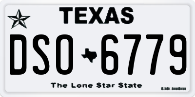 TX license plate DSO6779