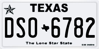 TX license plate DSO6782