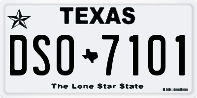 TX license plate DSO7101