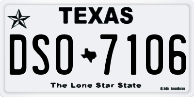 TX license plate DSO7106