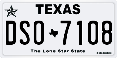 TX license plate DSO7108
