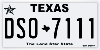 TX license plate DSO7111