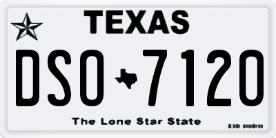TX license plate DSO7120