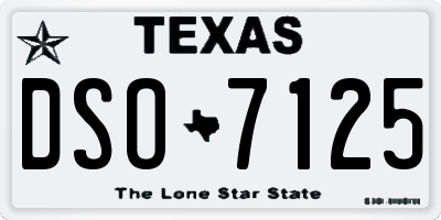 TX license plate DSO7125