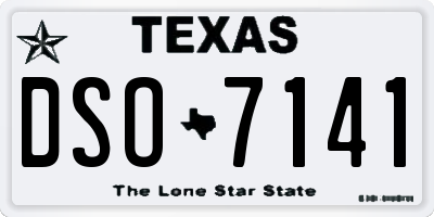 TX license plate DSO7141