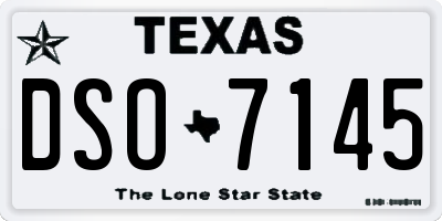TX license plate DSO7145