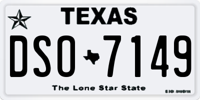 TX license plate DSO7149