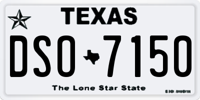 TX license plate DSO7150