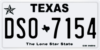 TX license plate DSO7154